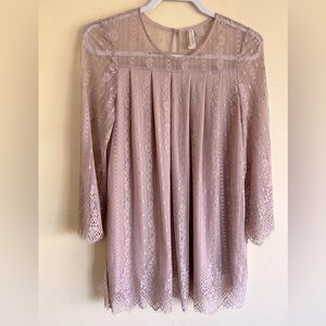 H&M DIVIDED Blush Pink Lace Dress